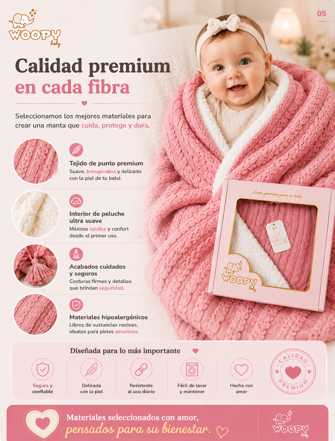 COLCHA DE HILO CON CARNERO - WOOPY