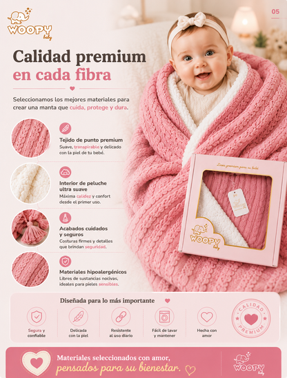 COLCHA DE HILO CON CARNERO - WOOPY