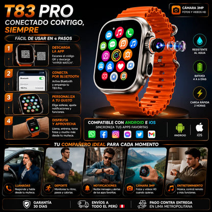 Smartwatch T83 Pro con Cámara