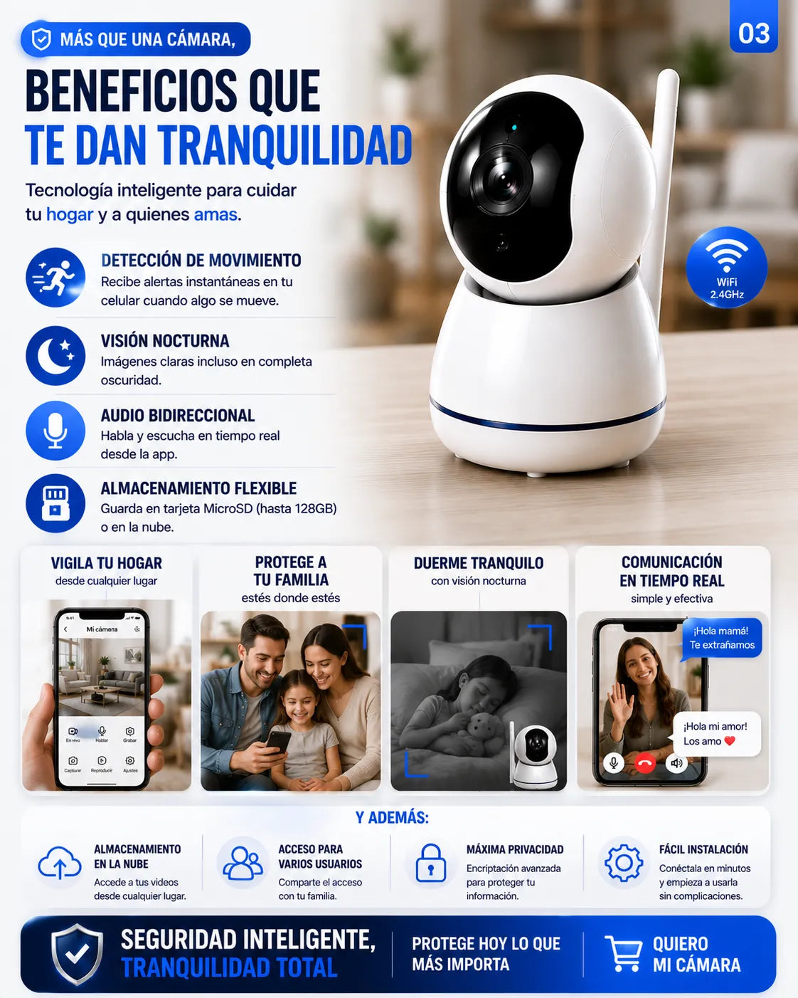 Cámara WiFi con Videollamada