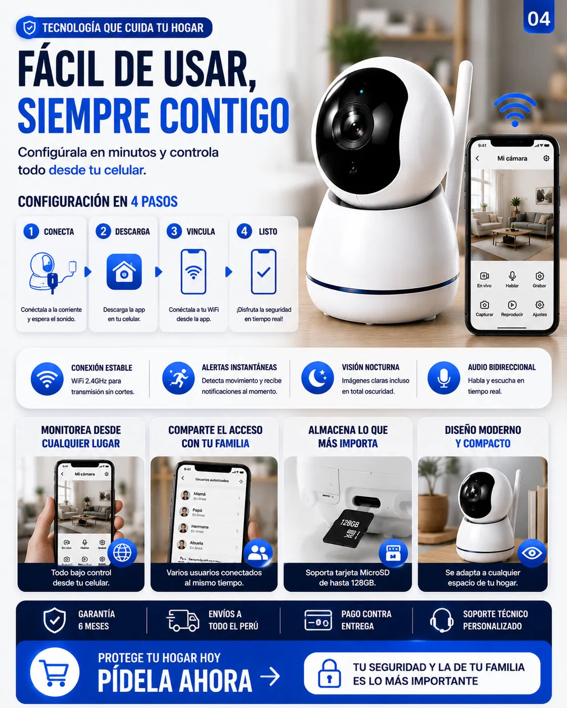 Cámara WiFi con Videollamada