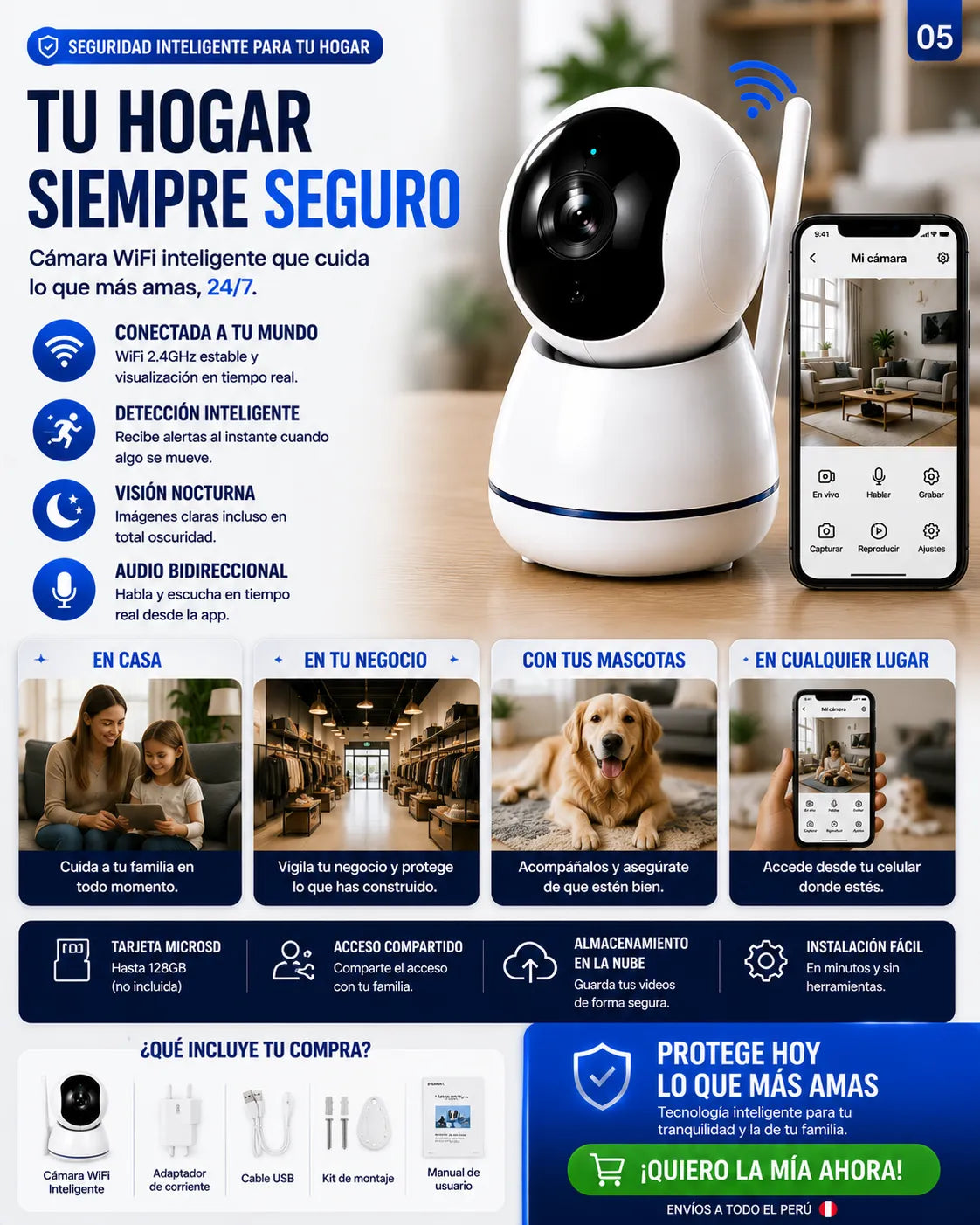 Cámara WiFi con Videollamada