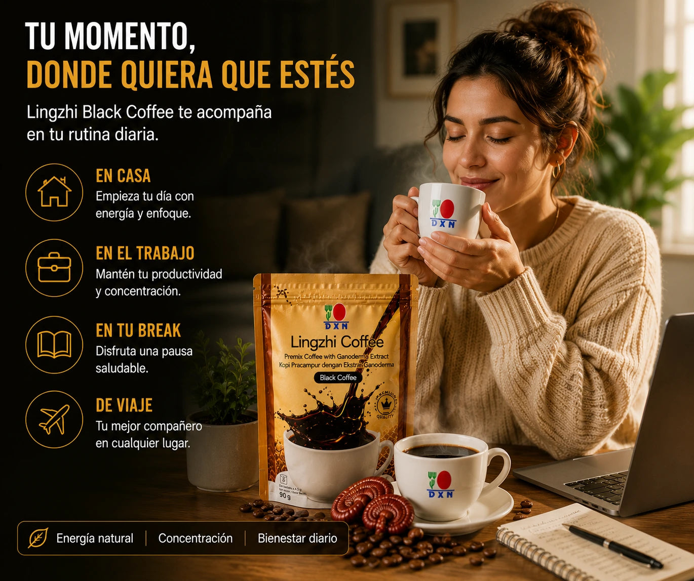 Black Lingzhi Coffee DXN | Café Ganoderma Premium